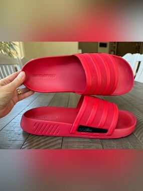 adidas - Adidas Racer TR Slides Red Slide - Sandals Men’s Size 10